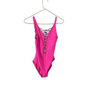 Lilly Pulitzer Pink Starburst Isle Lattice One Piece SwimSuit - 2